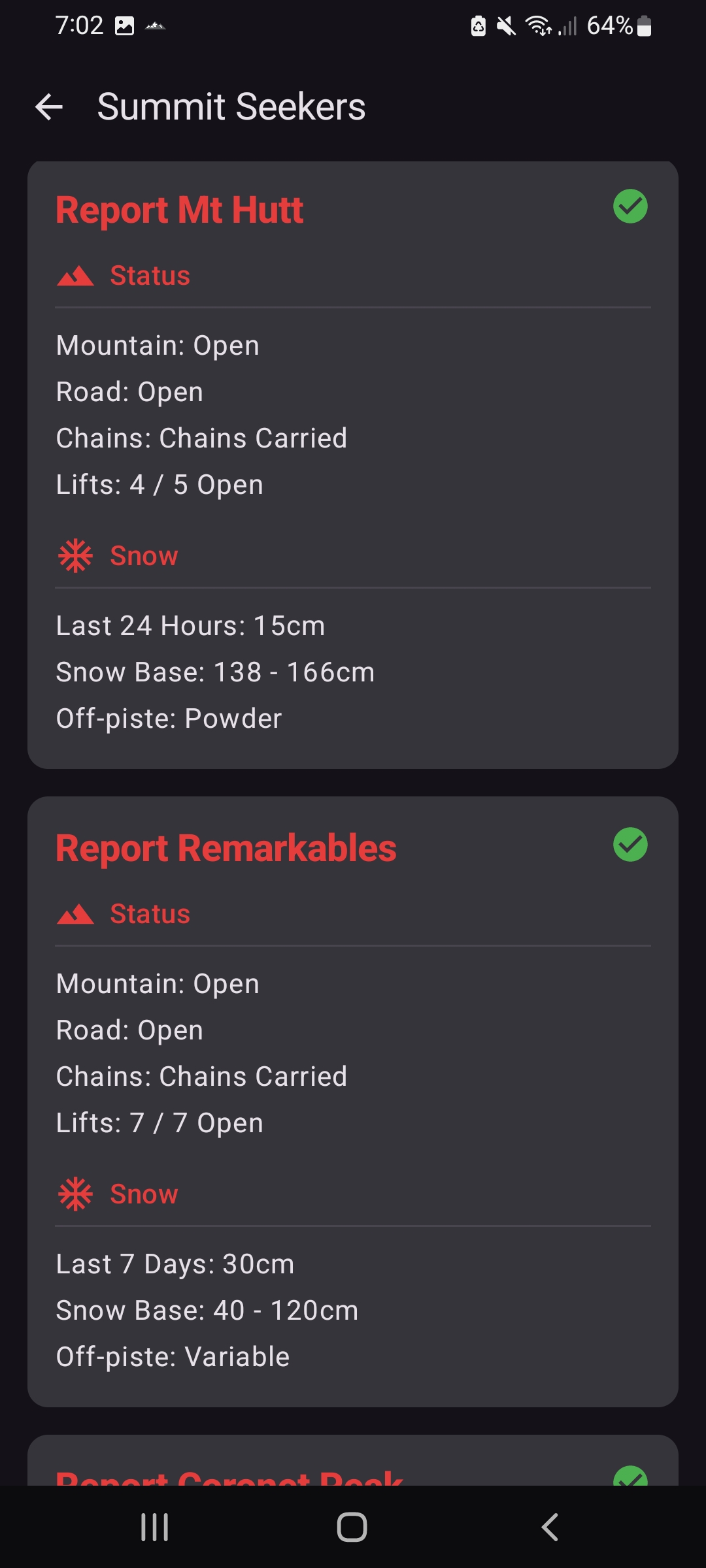 SummitSeekers – Mountain report